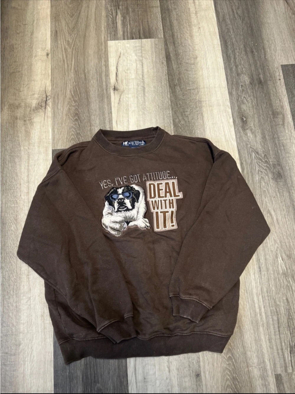 Big Dogs Brown Crewneck Sweatshirt - Deal With It